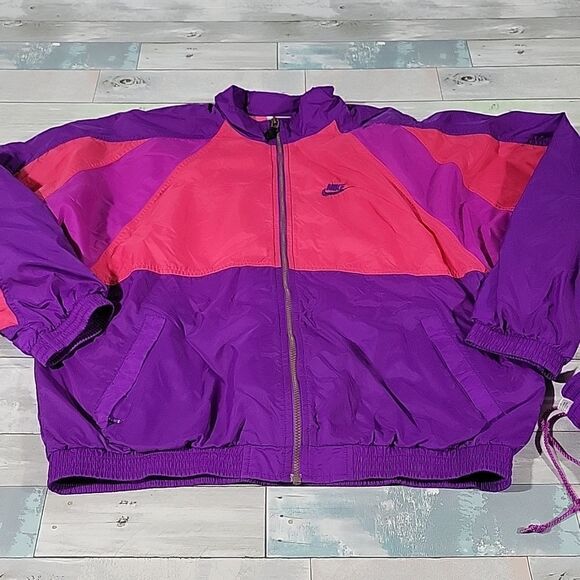 Vintage Nike Purple& Pink Windbreaker Track Suit Set sz Large - Picture 2 of 11